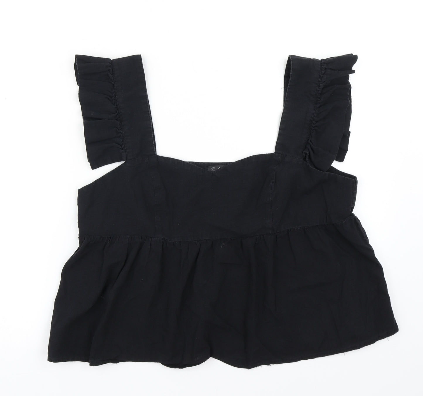 SheIn Womens Black   Cropped Blouse Size L