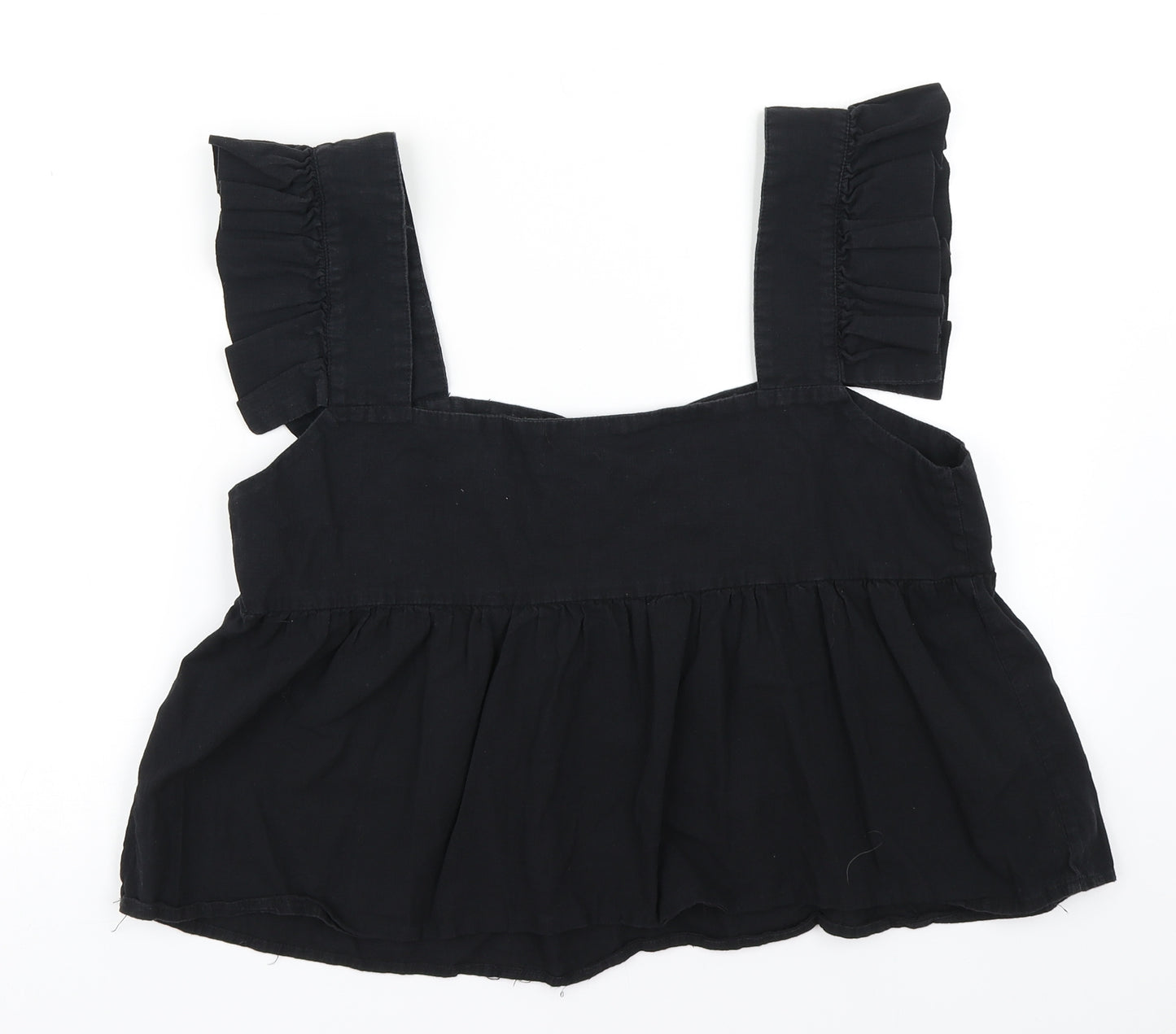 SheIn Womens Black   Cropped Blouse Size L