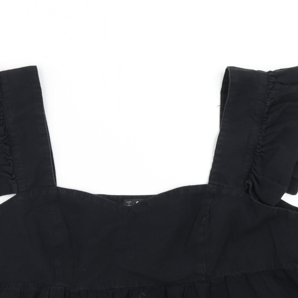 SheIn Womens Black   Cropped Blouse Size L