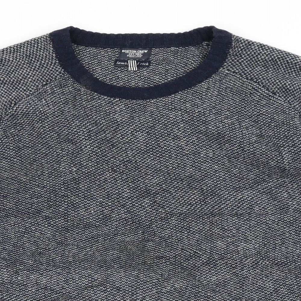 Boston Crew Mens Blue   Pullover Jumper Size XL
