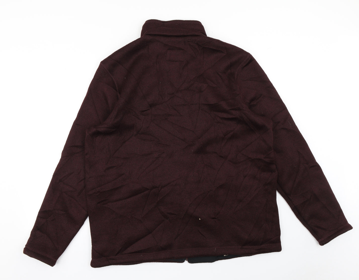 M&S Mens Red   Full Zip Jumper Size XL
