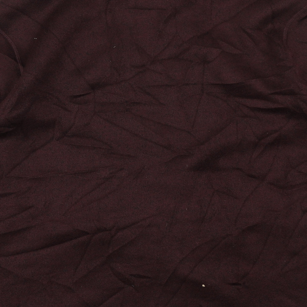 M&S Mens Red   Full Zip Jumper Size XL