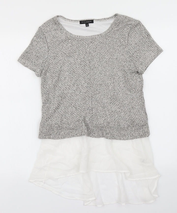 Green Envelope Womens Grey Basic T-Shirt Size M