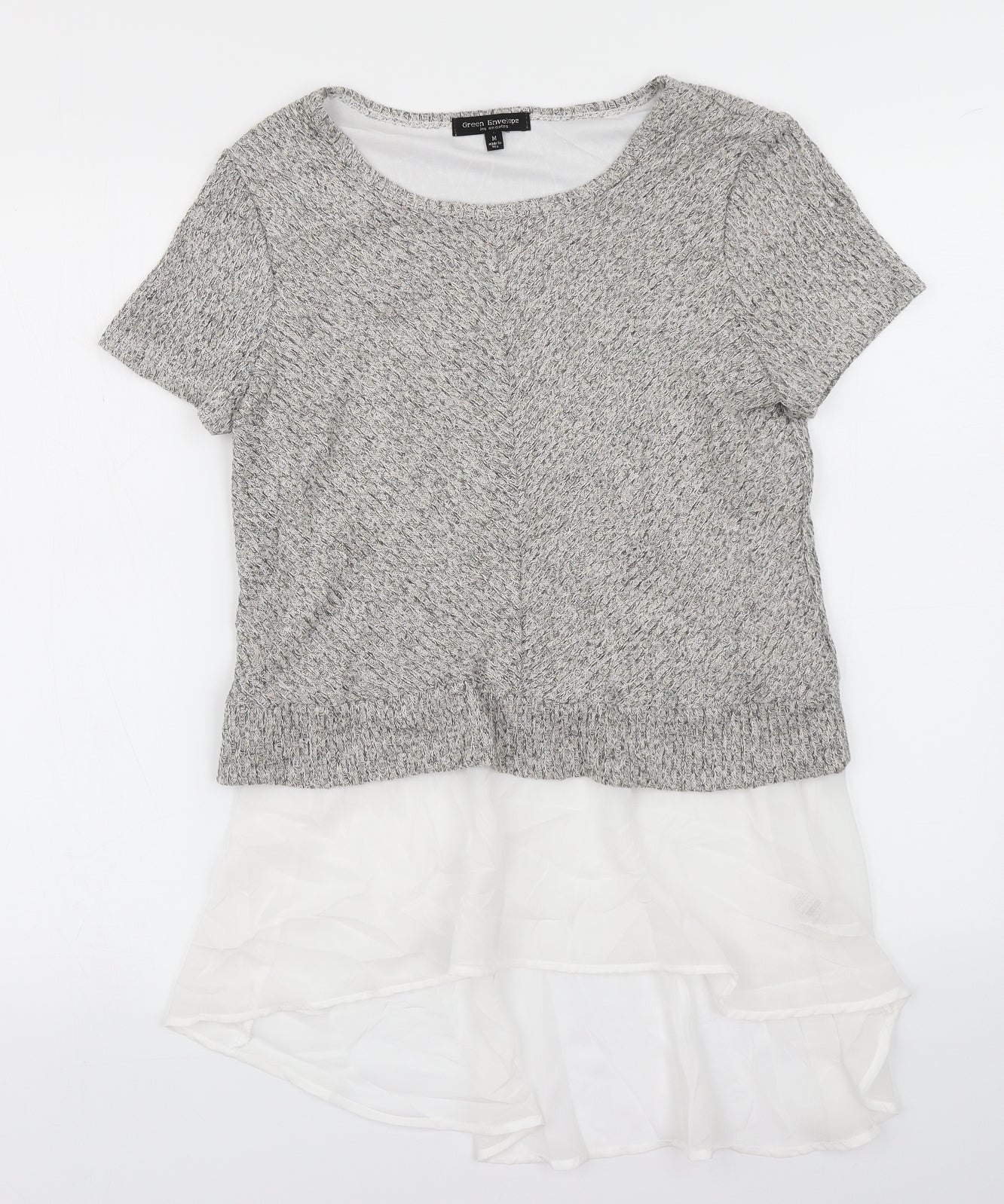 Green Envelope Womens Grey   Basic T-Shirt Size M
