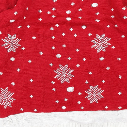 Angel Womens Red   Pullover Jumper Size S  - Reindeer