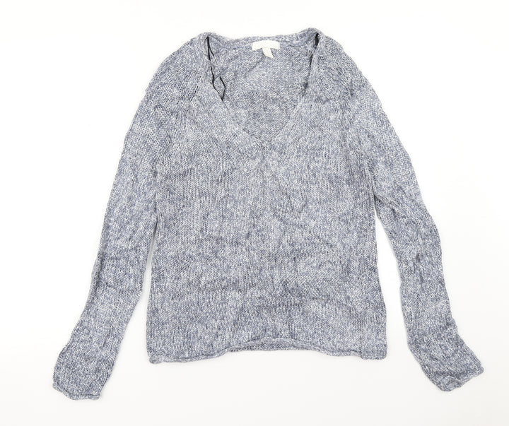 H&M Womens Blue Pullover Jumper Size XS
