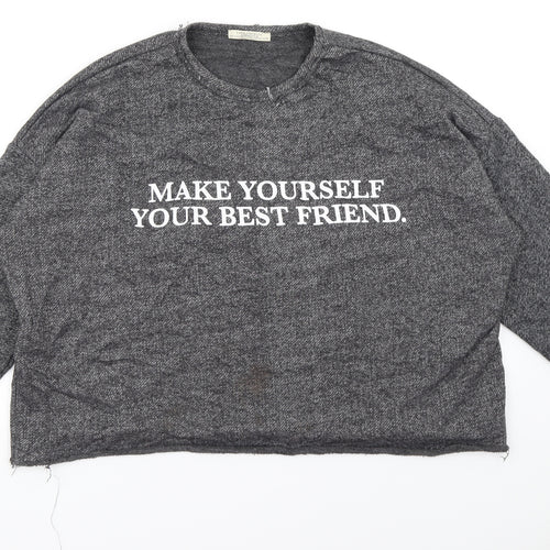 Zara Womens Grey   Pullover Jumper Size L
