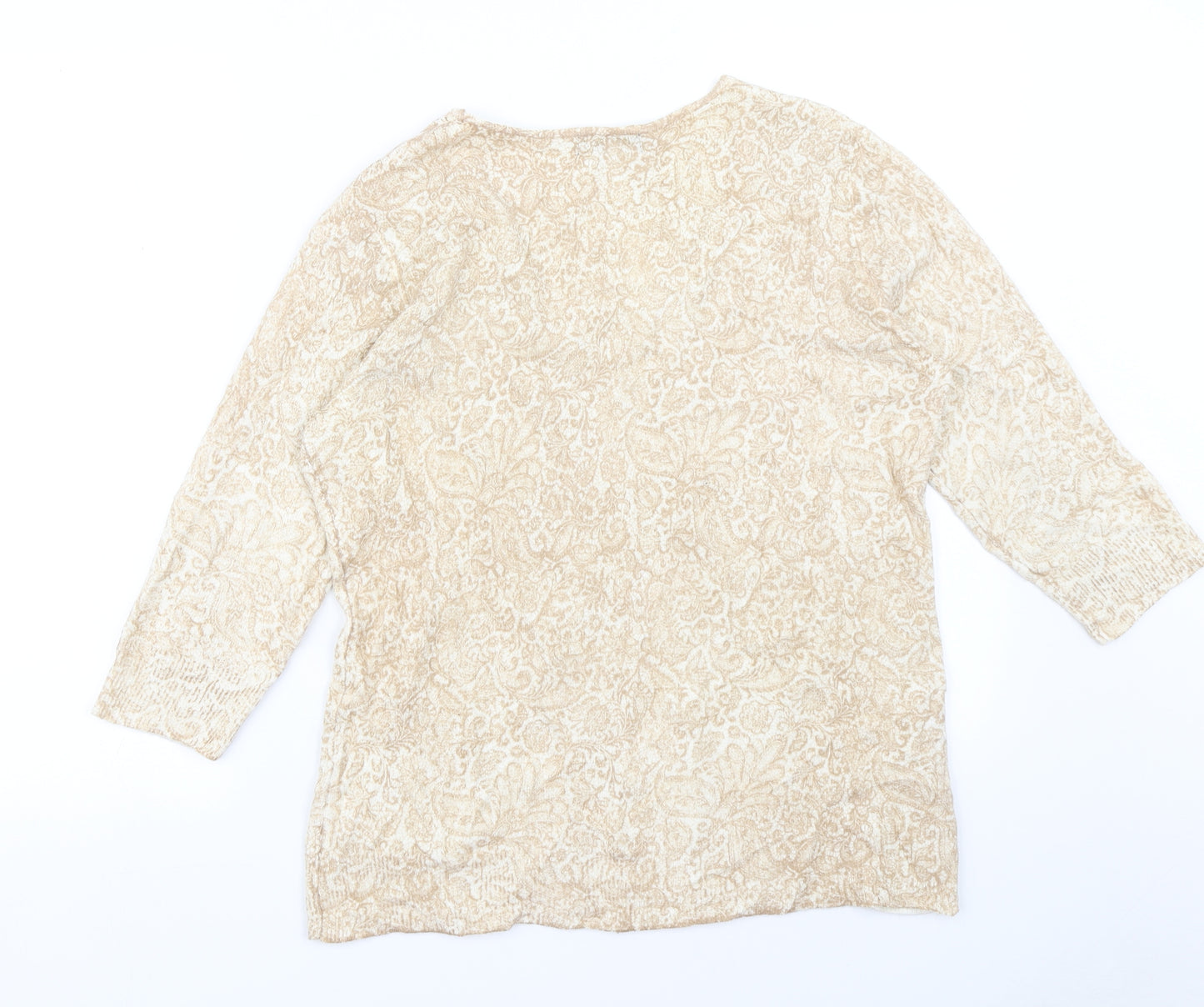 BM Womens Brown Paisley  Pullover Jumper Size M