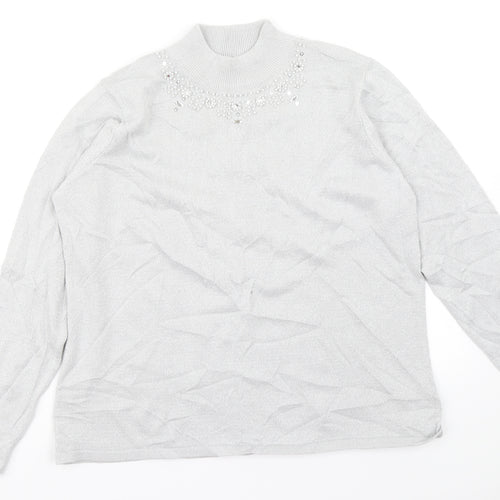 BM Womens Silver   Pullover Jumper Size M