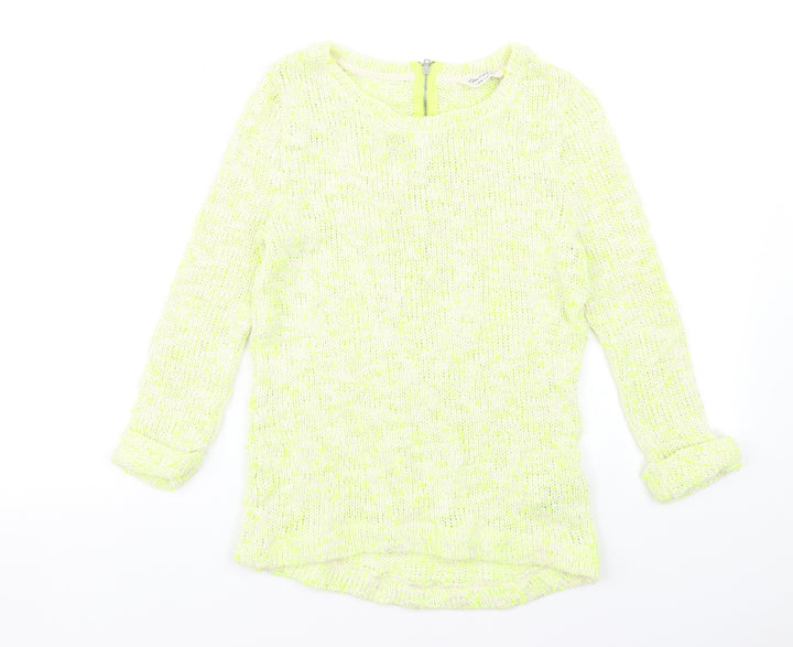 Miss Selfridge Womens Yellow Pullover Jumper Size 6