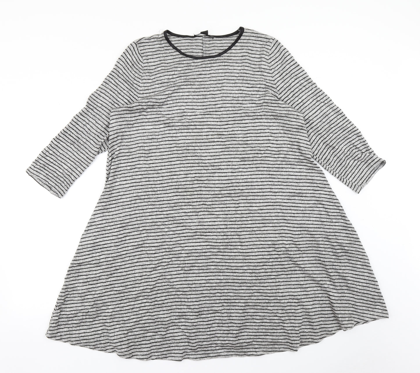 Atmosphere Womens Grey Striped  A-Line  Size 16