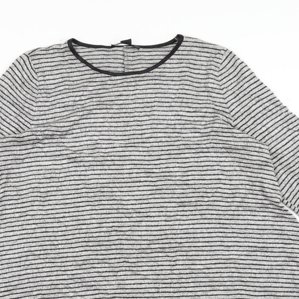 Atmosphere Womens Grey Striped  A-Line  Size 16