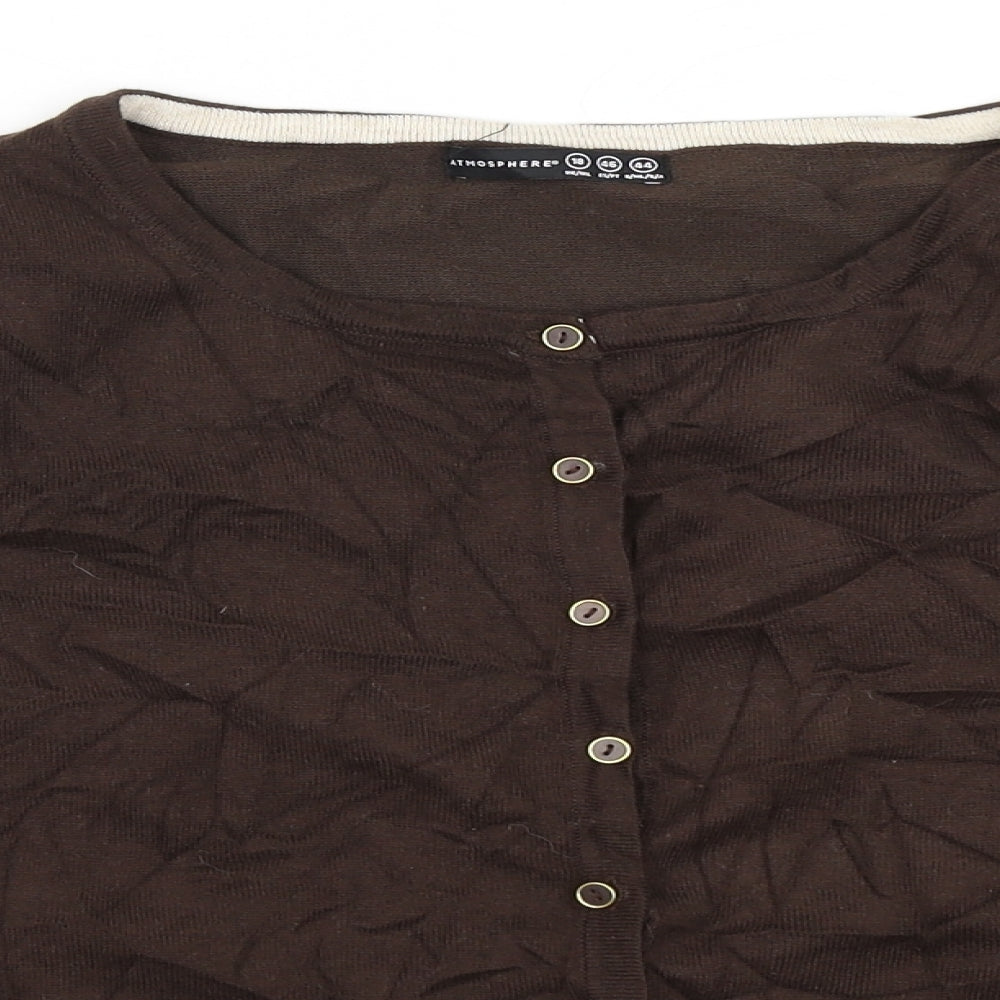 Atmosphere Womens Brown   Cardigan Jumper Size 18
