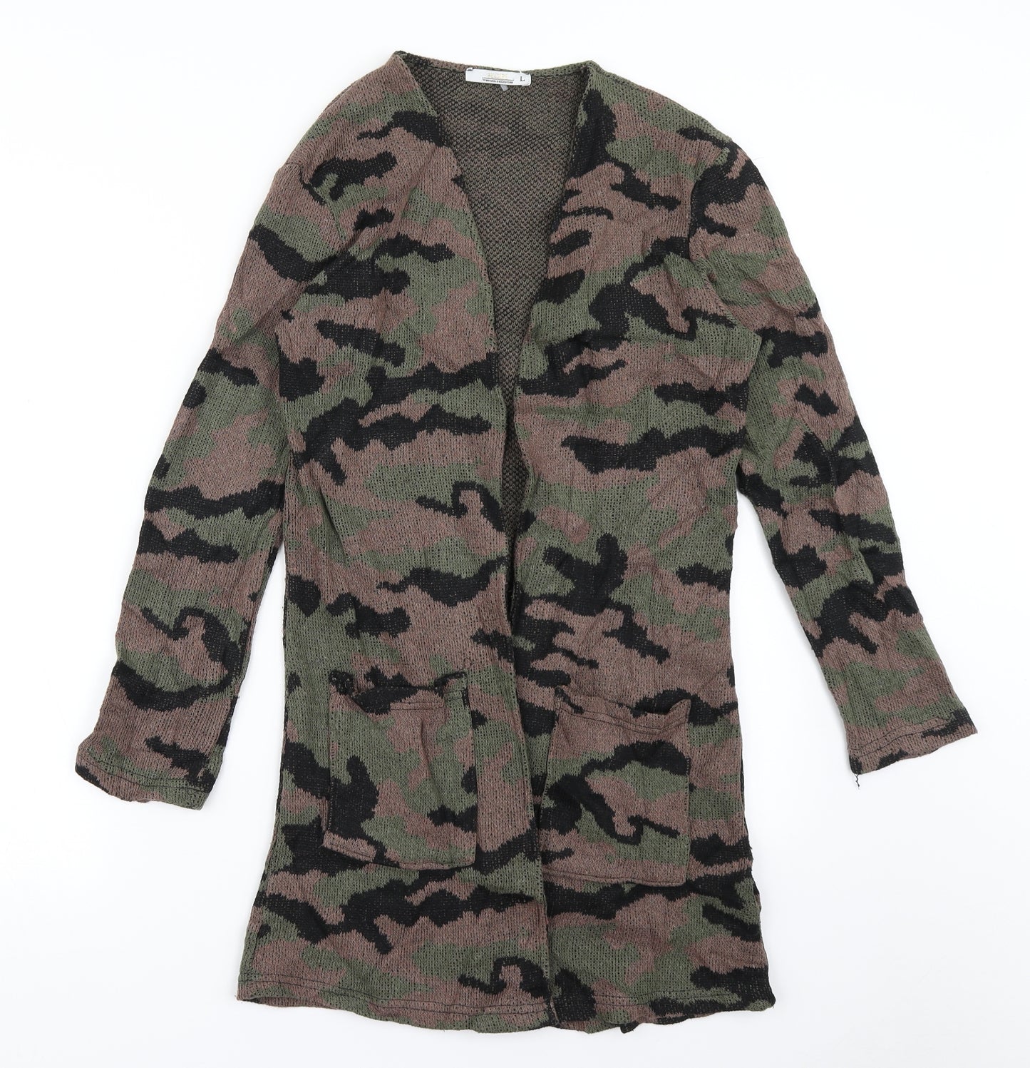 Hobi Girls Green Camouflage  Shrug Jumper Size L