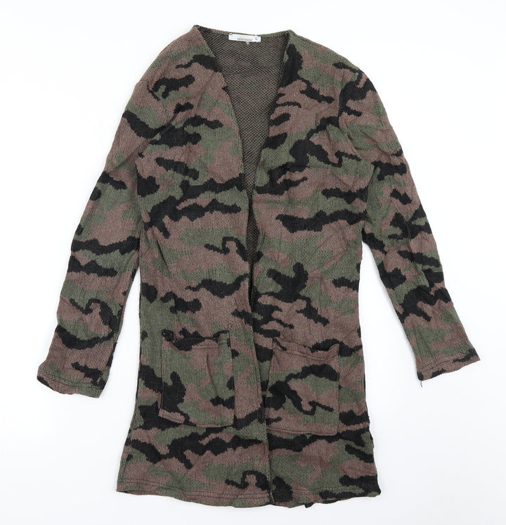 Hobi Girls Green Camouflage  Shrug Jumper Size L