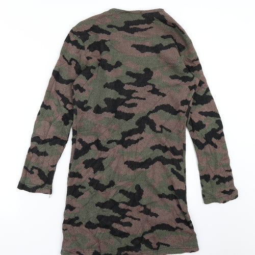 Hobi Girls Green Camouflage  Shrug Jumper Size L