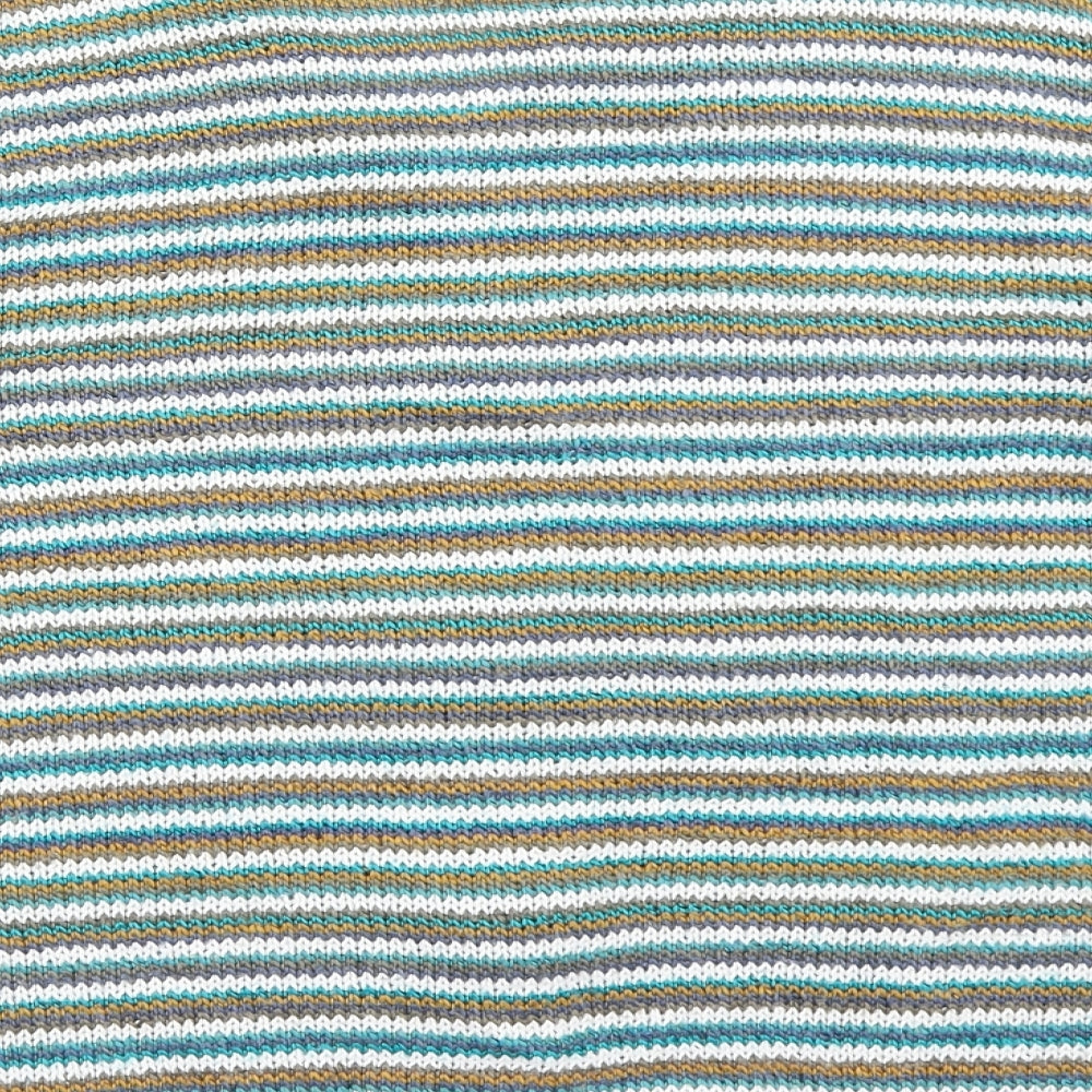 Per Una Womens Blue Striped  Cardigan Jumper Size L