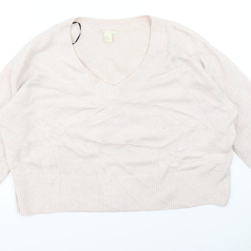 H&M Womens Pink   Pullover Jumper Size M