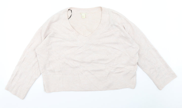 H&M Womens Pink   Pullover Jumper Size M