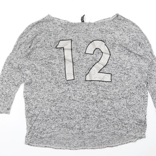 Divided Womens Grey   Pullover Jumper Size M
