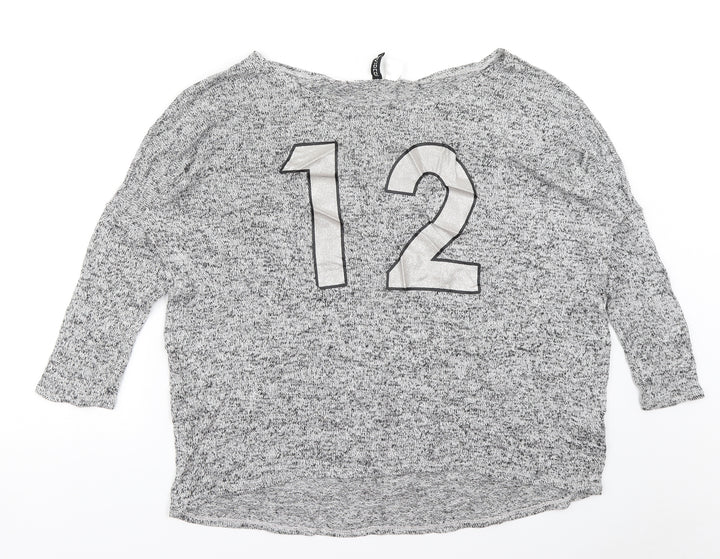 Divided Womens Grey   Pullover Jumper Size M