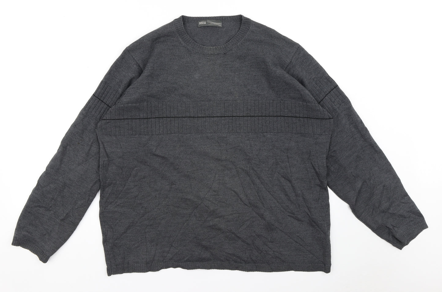 M&S Mens Blue   Pullover Jumper Size XL