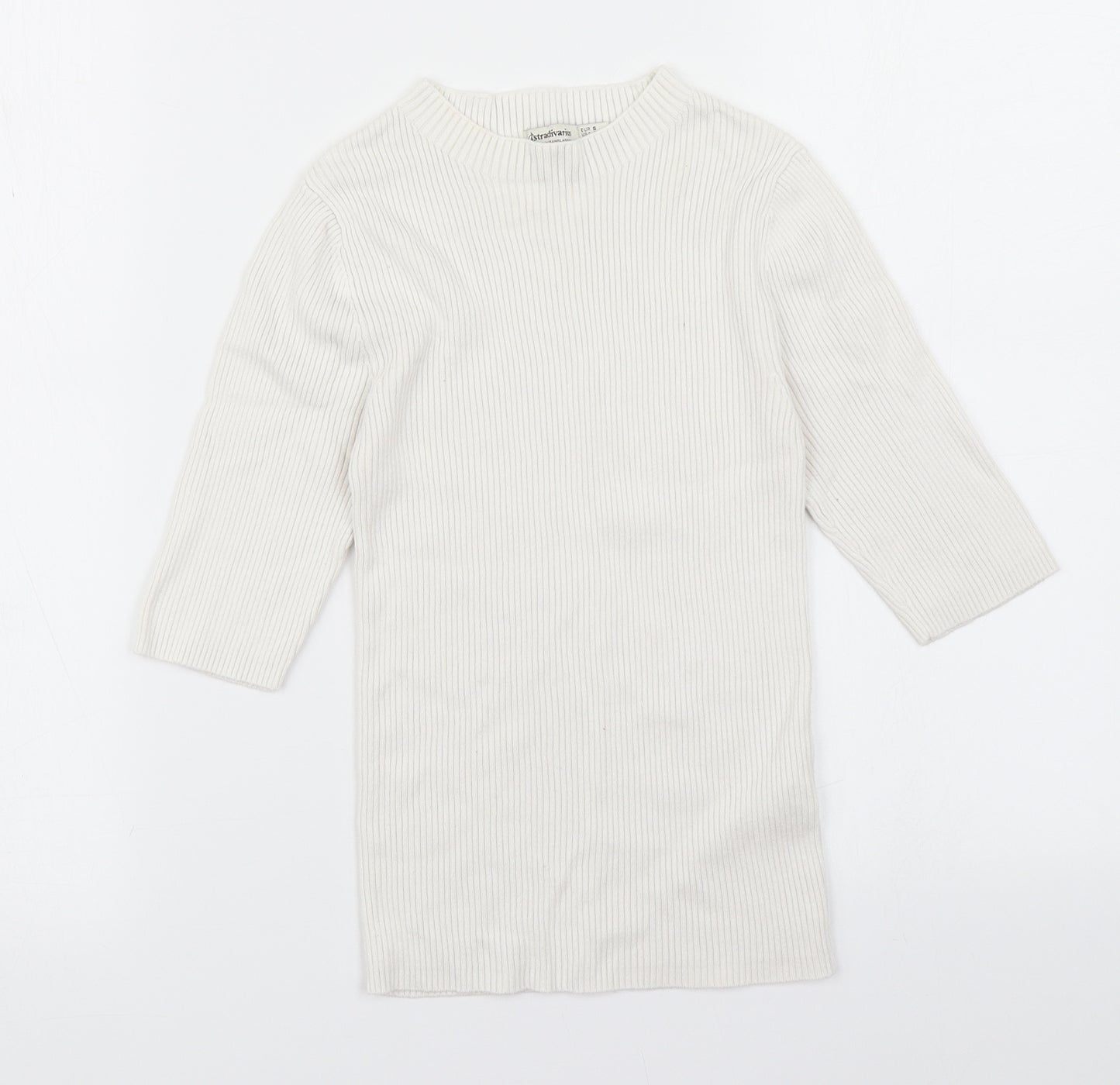 Stradivarius Womens White   Basic T-Shirt Size S