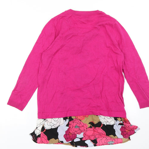 NEXT Womens Pink Floral  Pullover Jumper Size 12