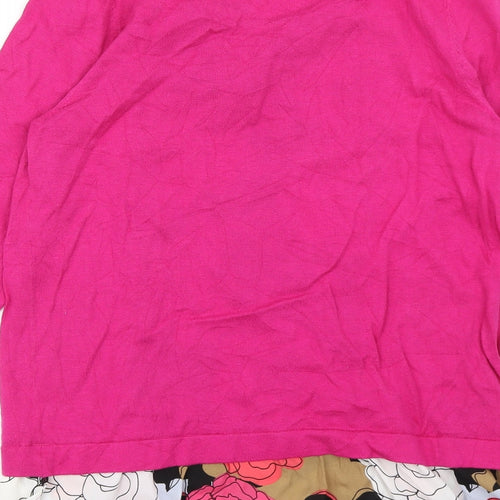 NEXT Womens Pink Floral  Pullover Jumper Size 12