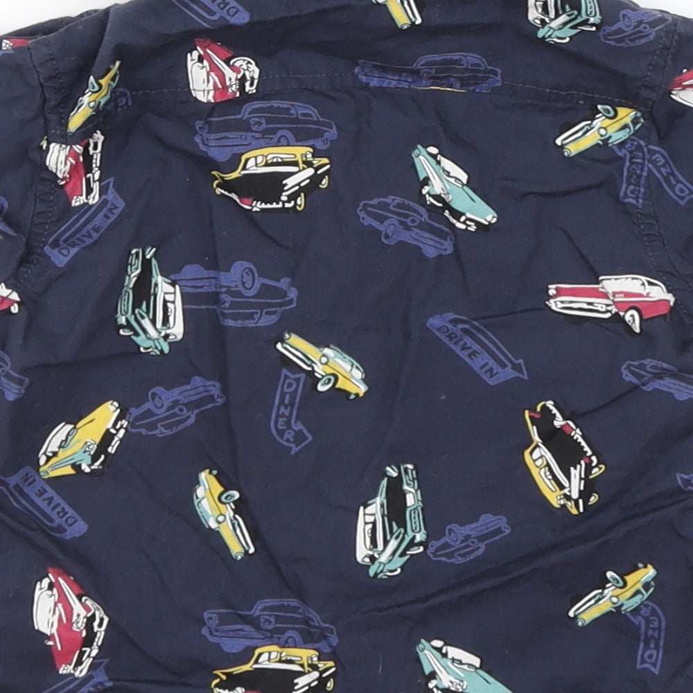 F&F Baby Blue   Basic Button-Up Size 18-24 Months  - Cars