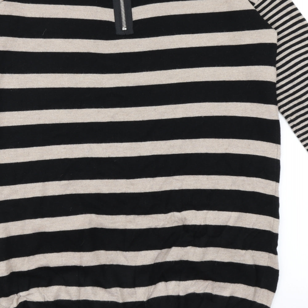 Wallis Womens Beige Striped  Jumper Dress  Size S