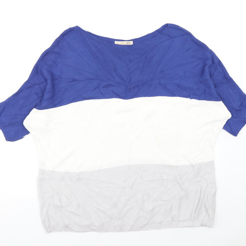 Nabella Womens Blue   Pullover Jumper Size L