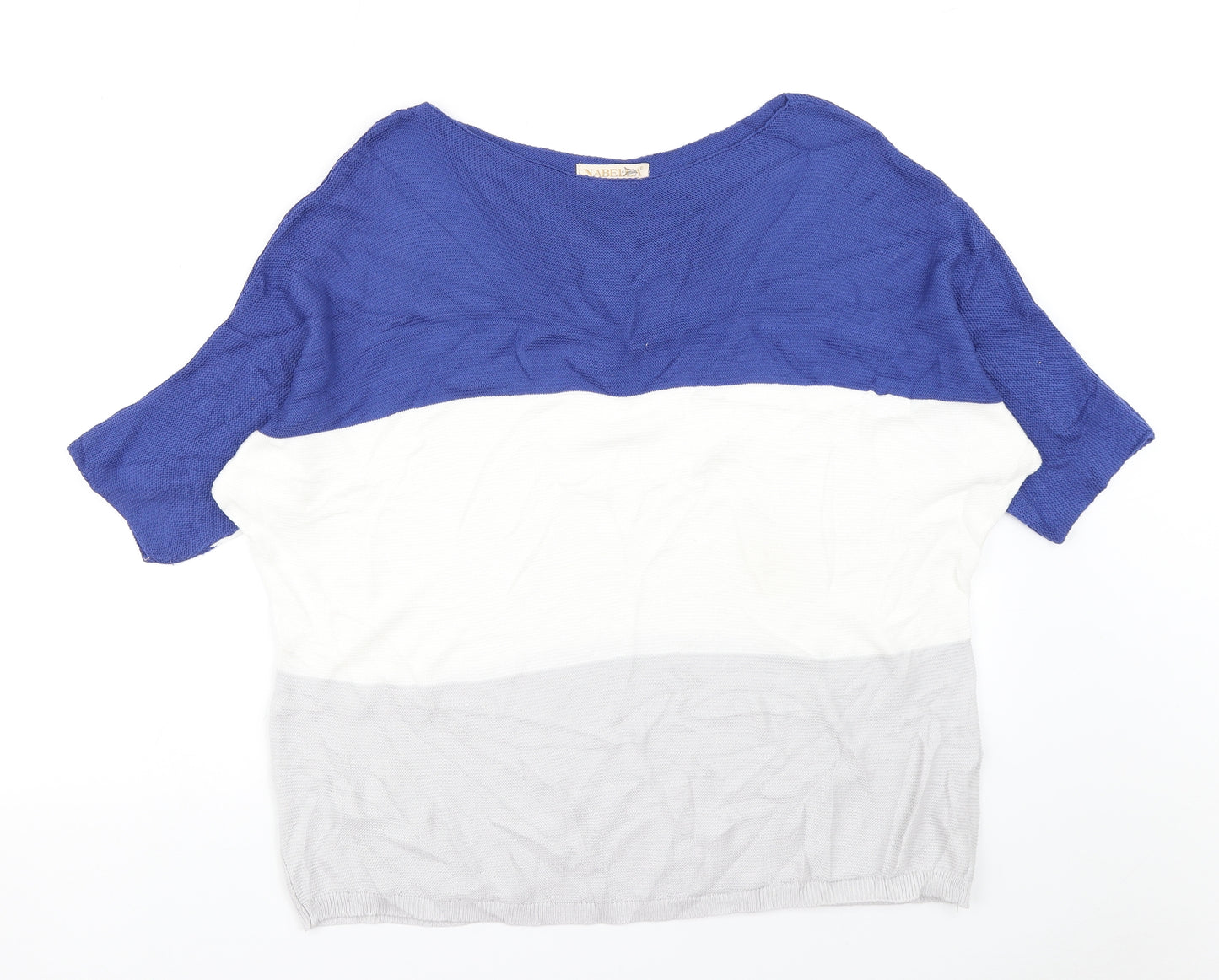 Nabella Womens Blue   Pullover Jumper Size L