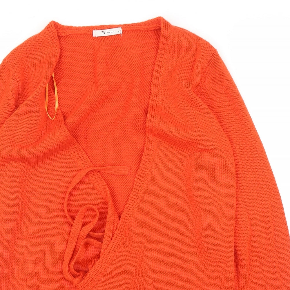 TU Womens Red   Cardigan Jumper Size 8