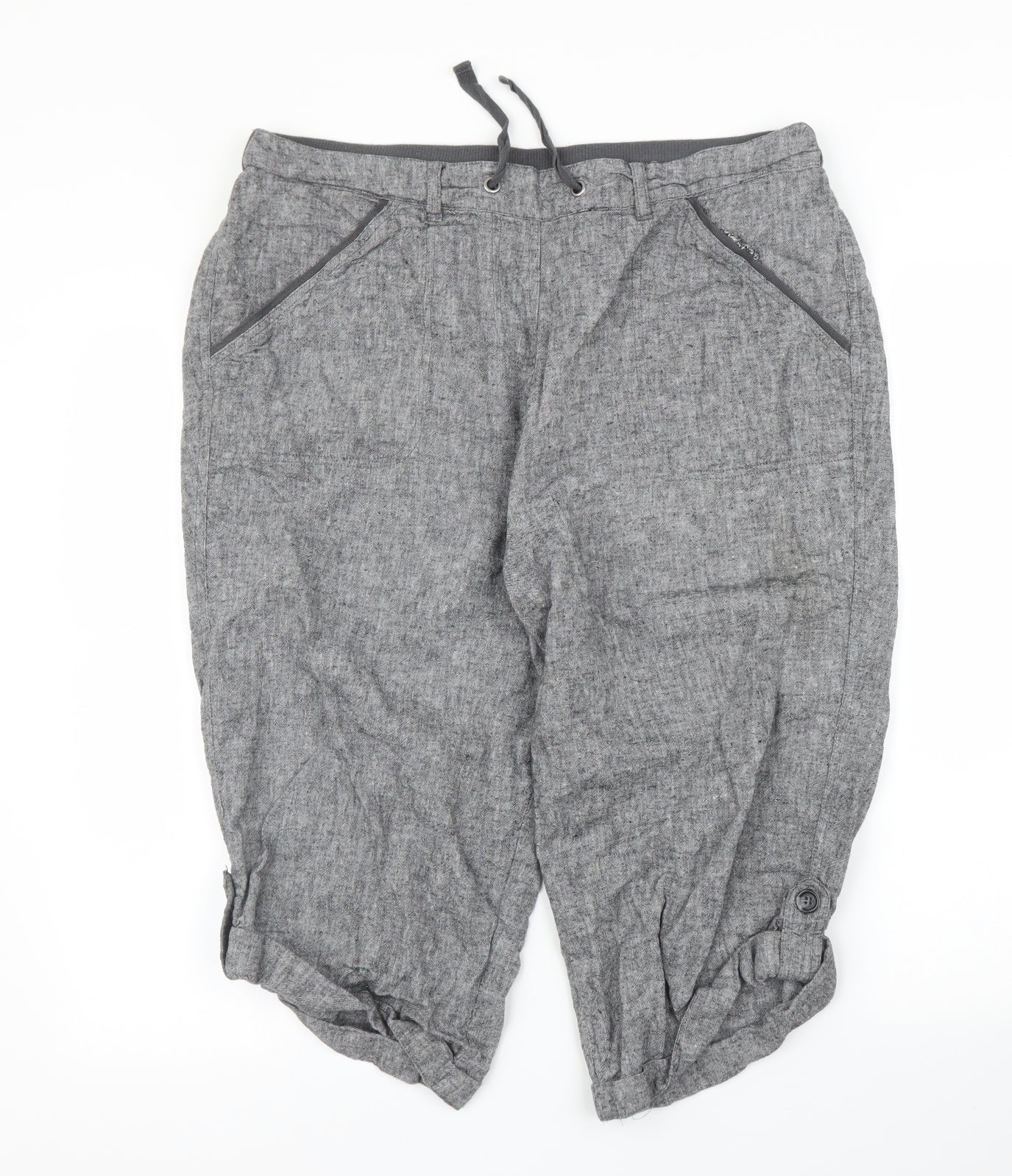 Yours Womens Grey   Capri Trousers Size 16