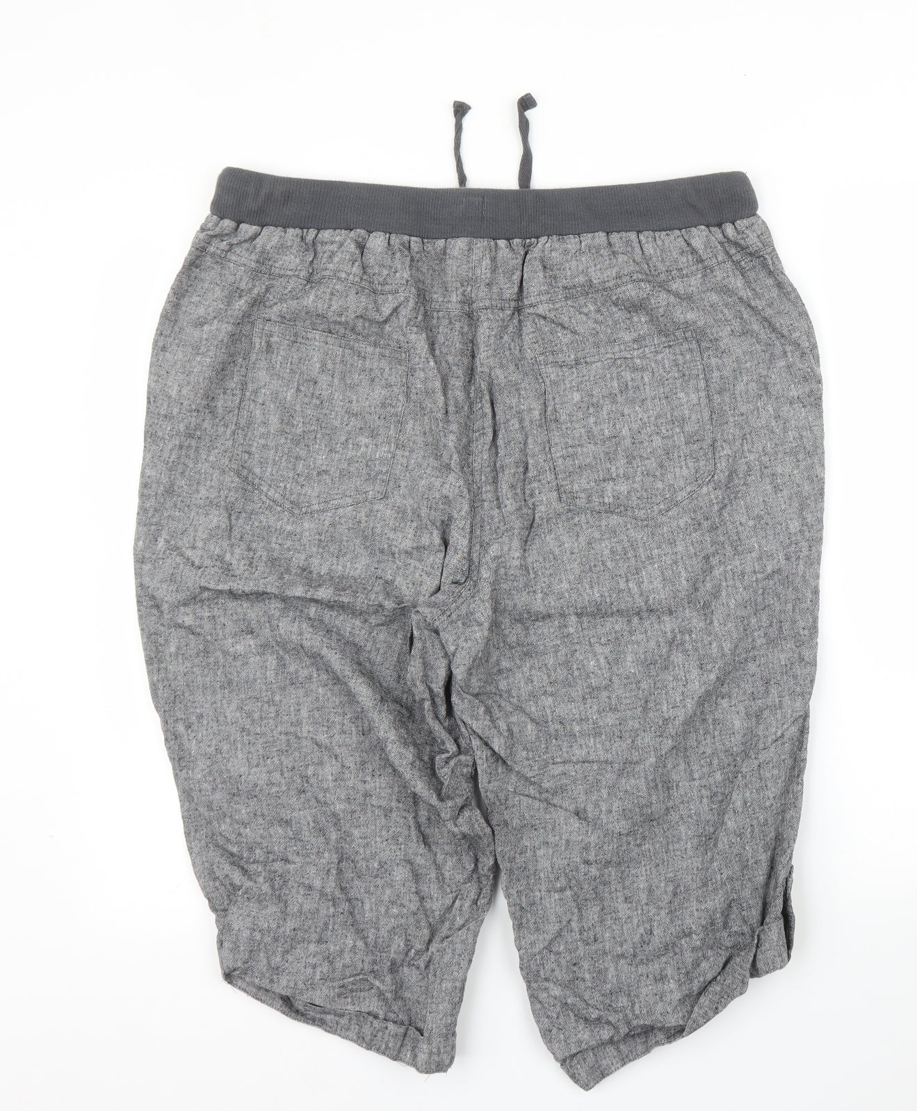 Yours Womens Grey   Capri Trousers Size 16