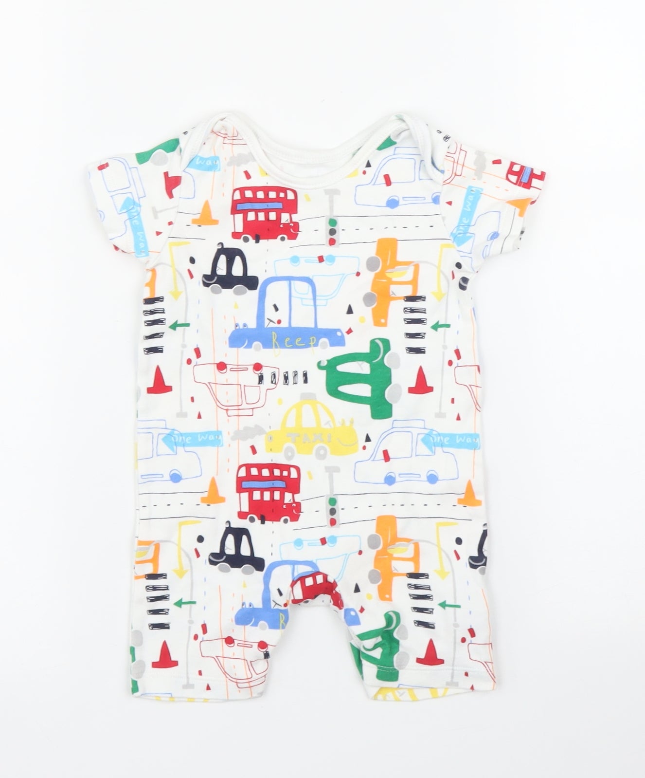 George Baby White   Babygrow One-Piece Size 3-6 Months