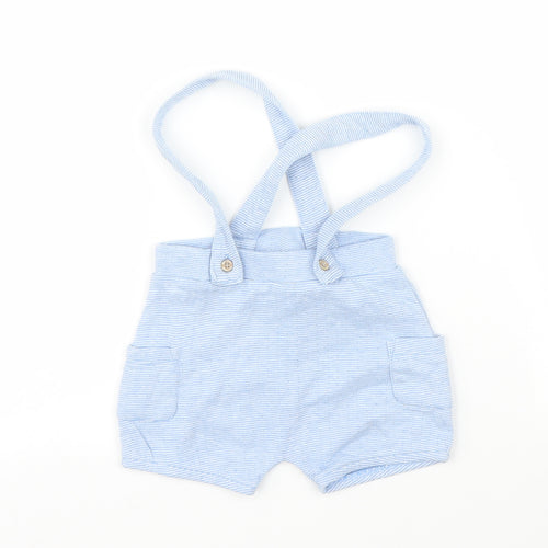 Nutmeg Boys Blue Striped  Dungaree One-Piece Size 3-6 Months