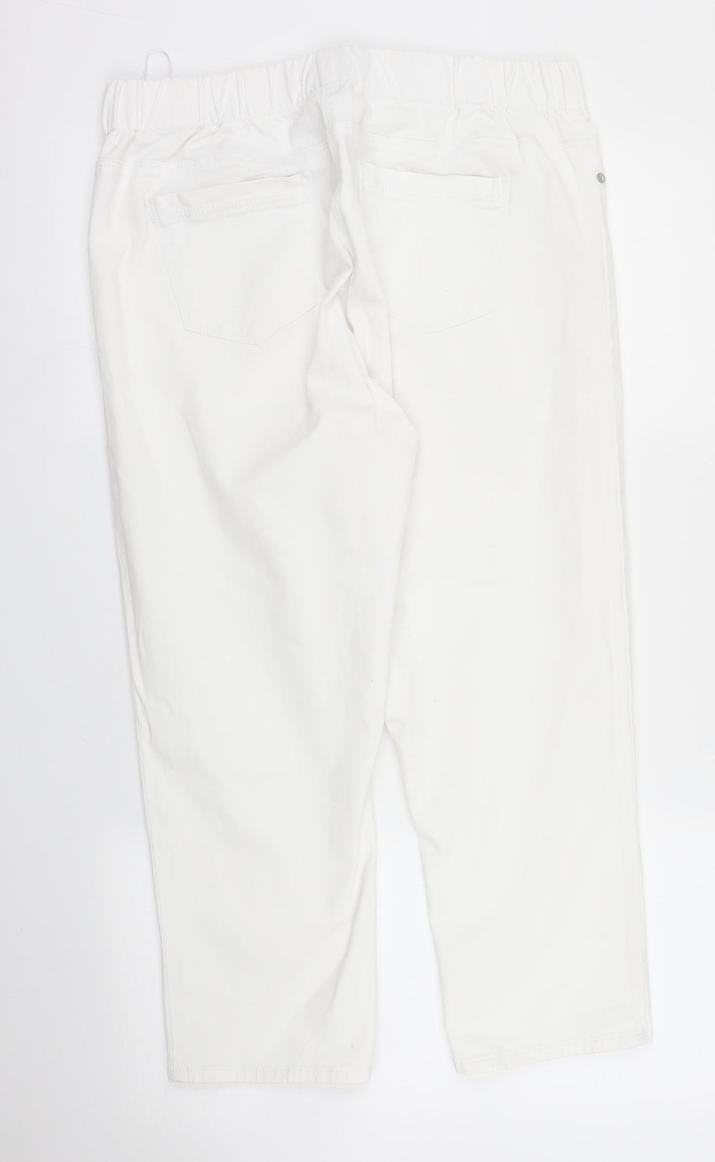 Roman Womens White   Capri Trousers Size 18 L22 in