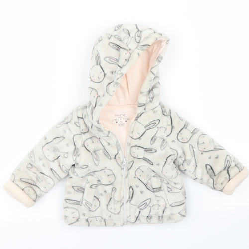 F&F Girls Grey   Overcoat Coatigan Size 3-6 Months