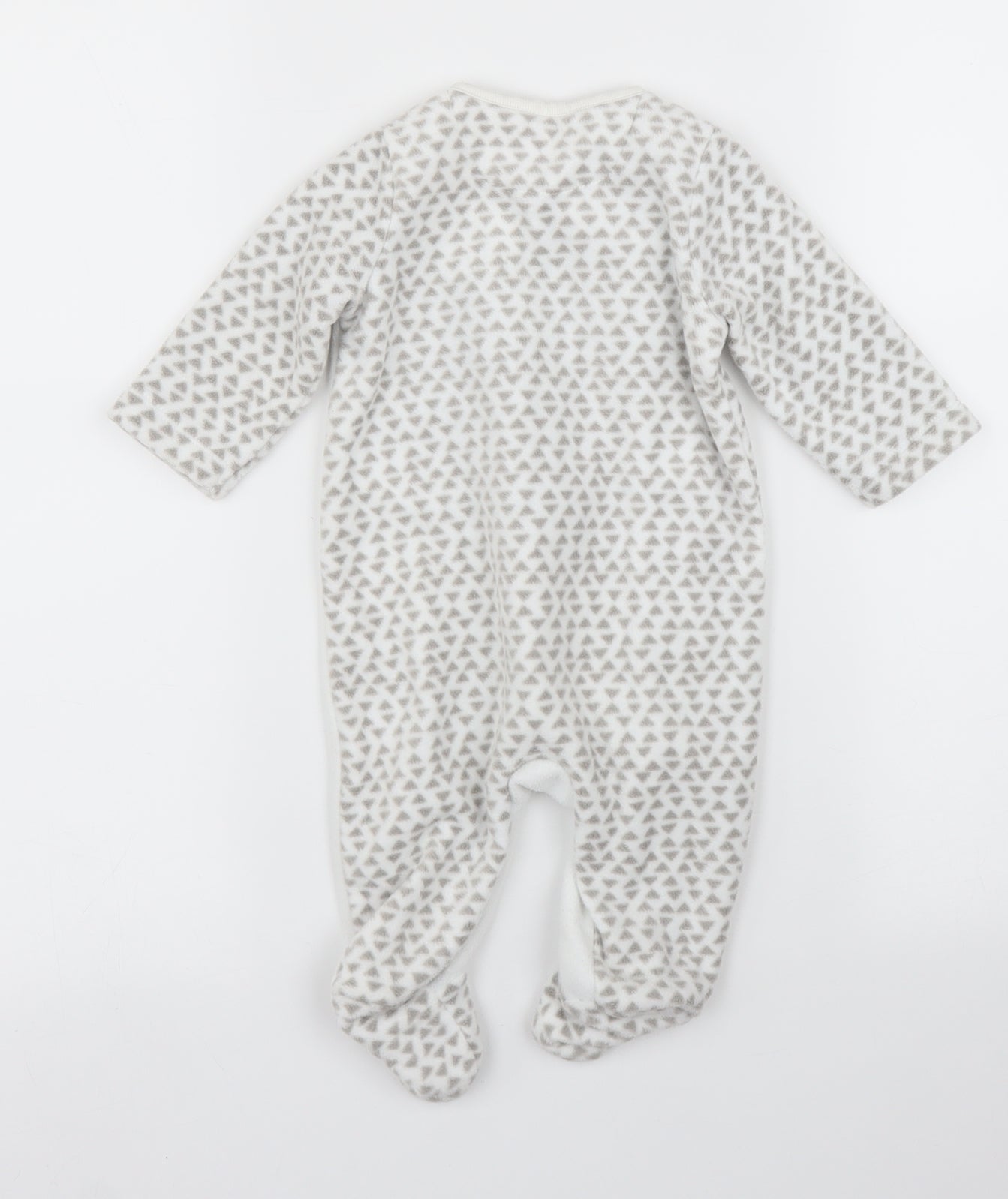 TU Baby Grey Geometric  Babygrow One-Piece Size 0-3 Months