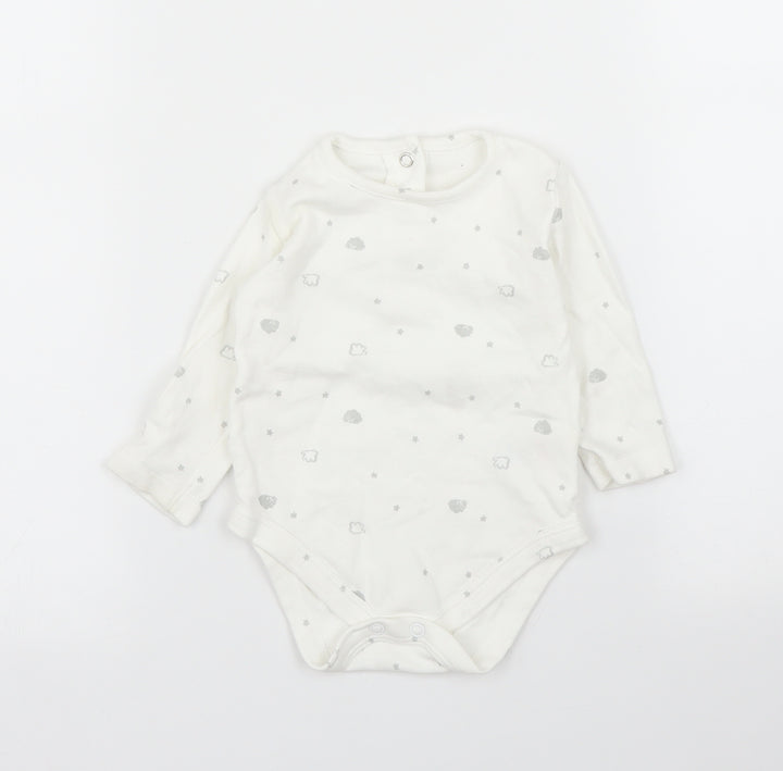 Matalan Baby White Babygrow One-Piece Size 3-6 Months