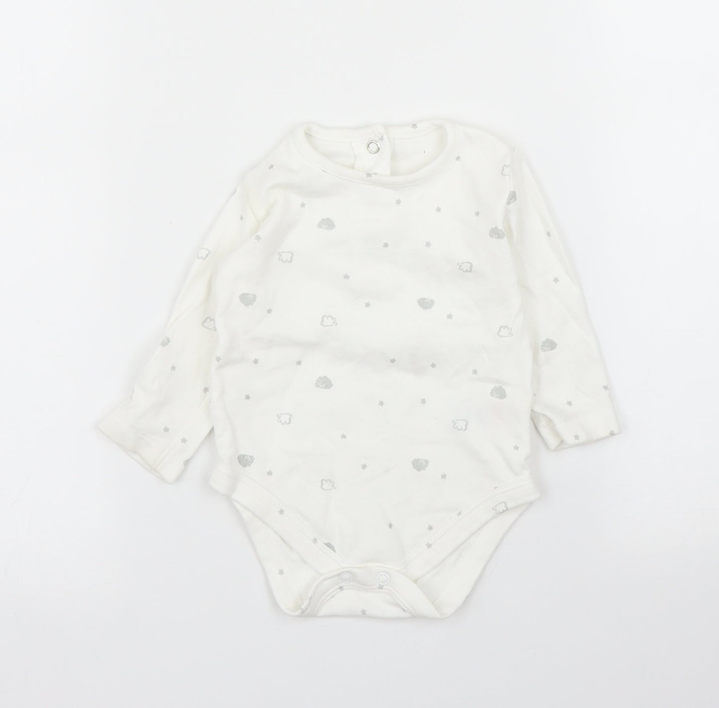 Matalan Baby White   Babygrow One-Piece Size 3-6 Months