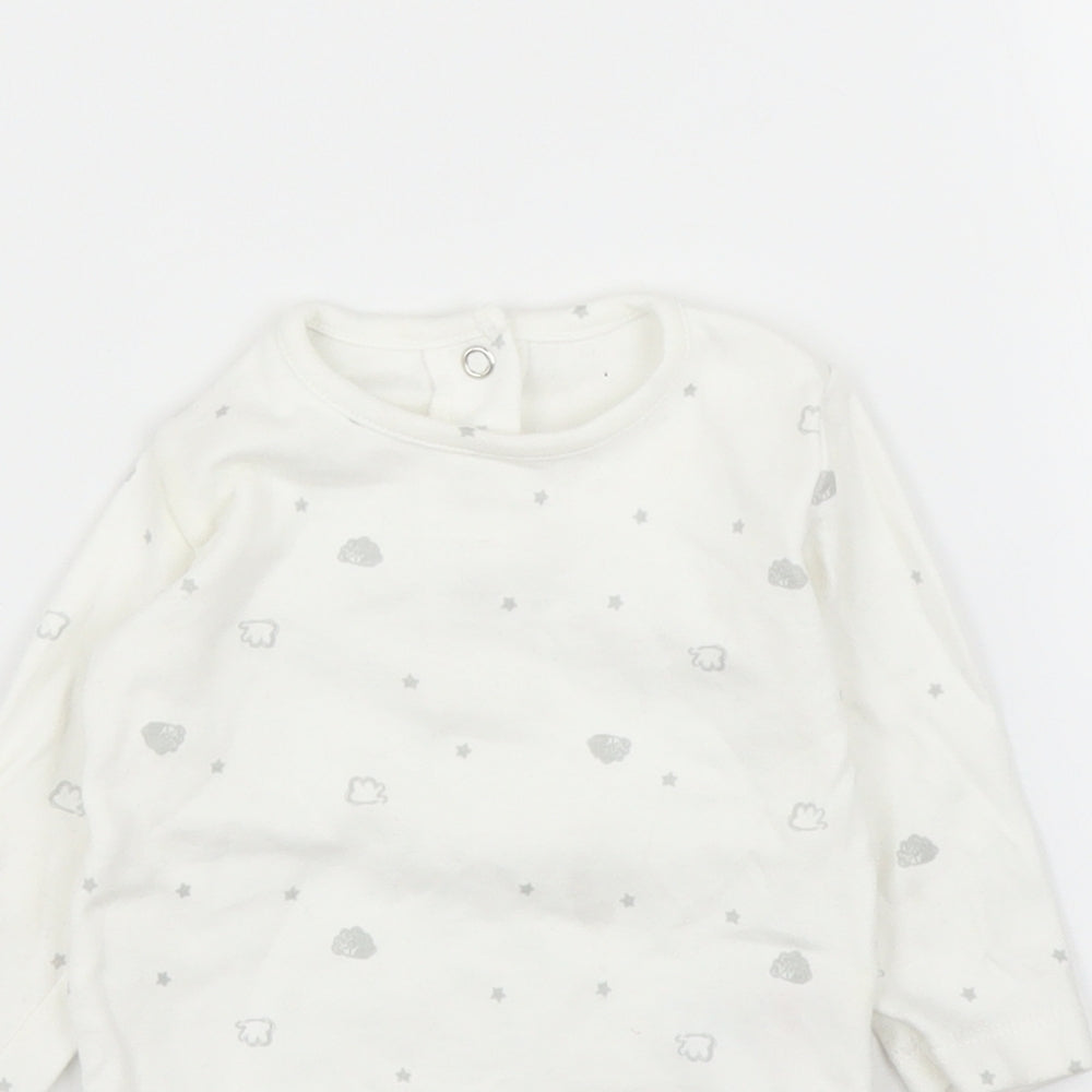 Matalan Baby White   Babygrow One-Piece Size 3-6 Months