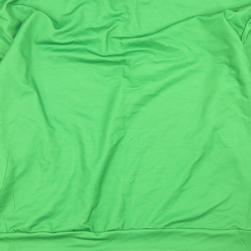 Preworn Womens Green Striped  Pullover Jumper Size 2XL