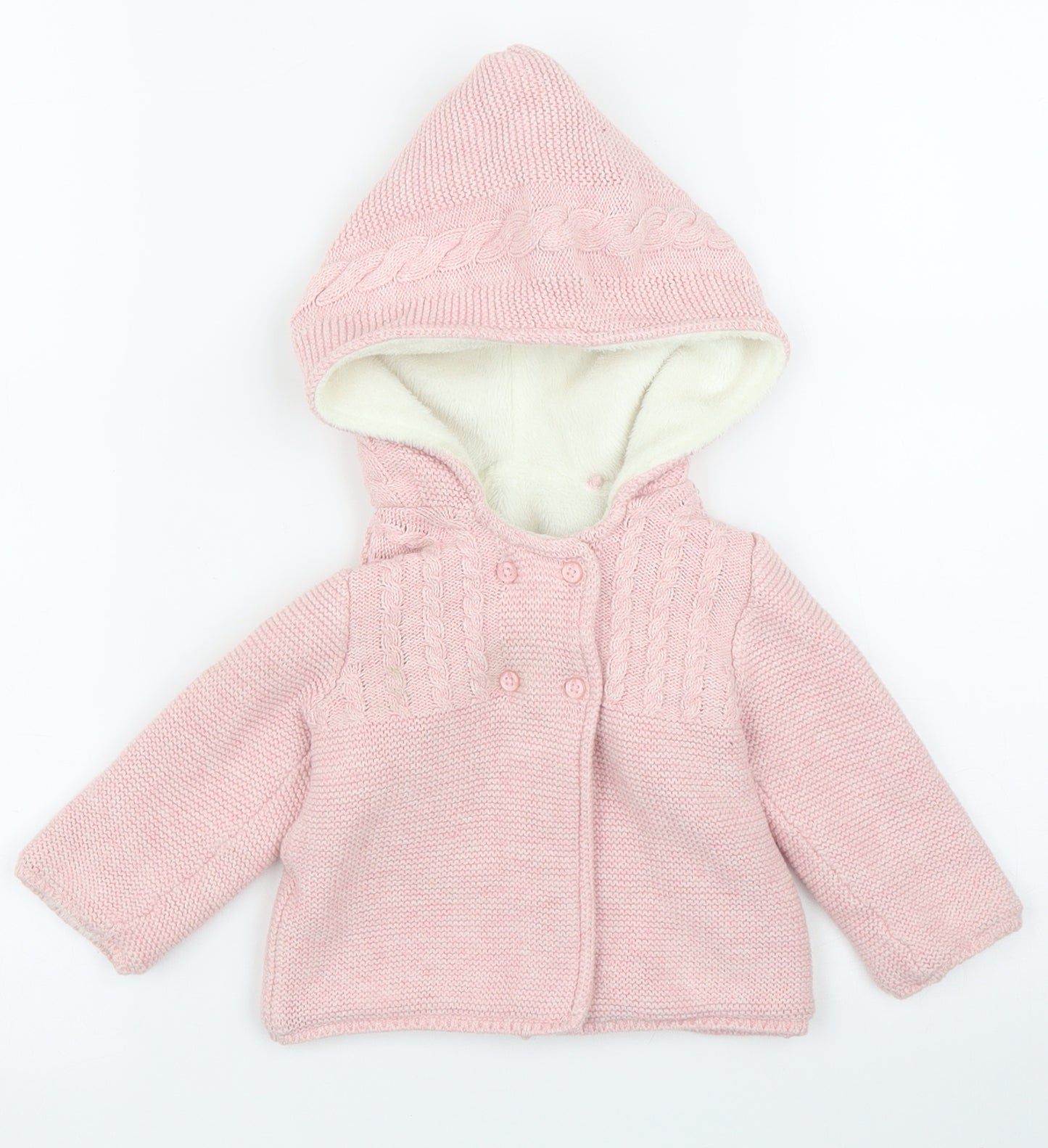TU Girls Pink   Cardigan Jumper Size 3-6 Months