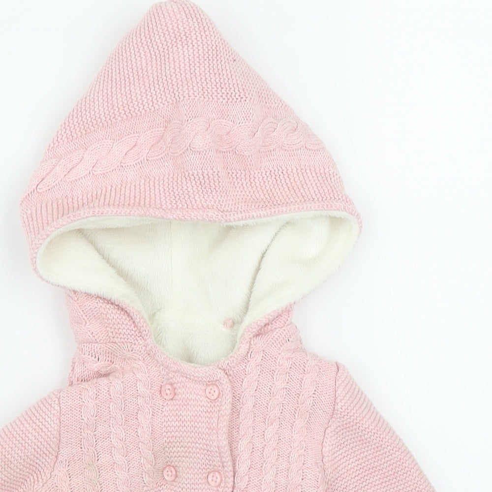 TU Girls Pink   Cardigan Jumper Size 3-6 Months
