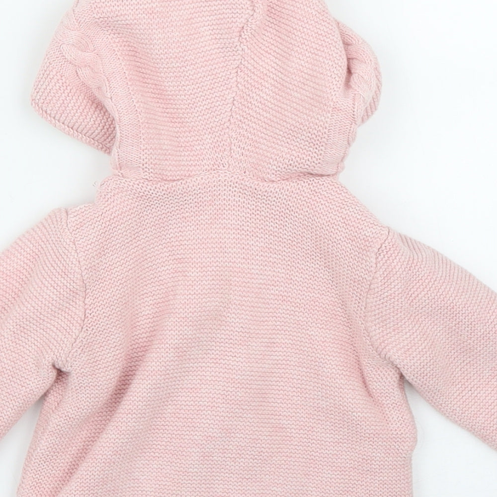 TU Girls Pink   Cardigan Jumper Size 3-6 Months