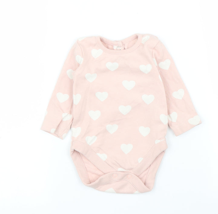 George Girls Pink Polka Dot  Babygrow One-Piece Size 0-3 Months