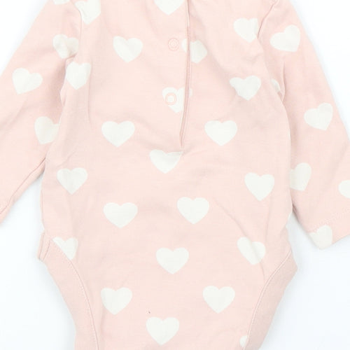 George Girls Pink Polka Dot  Babygrow One-Piece Size 0-3 Months
